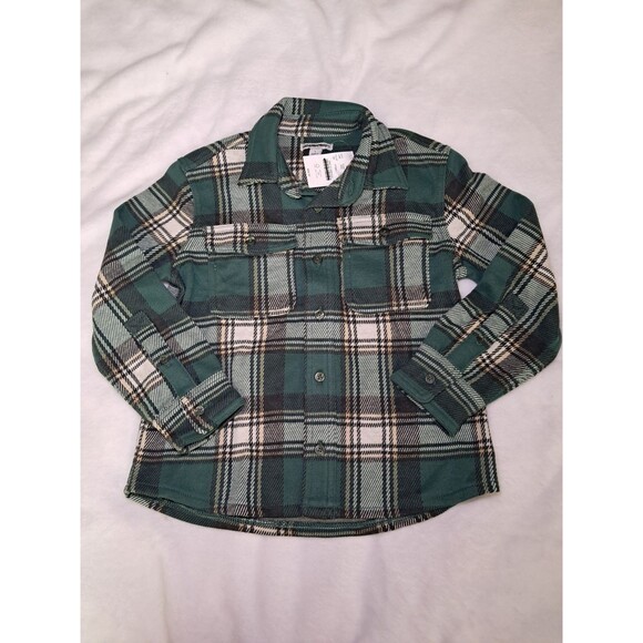 Crewcuts Kids' Long-Sleeve Seaboard Soft-Knit Shirt Plaid Green CB996 Size 6 NWT - Picture 3 of 9
